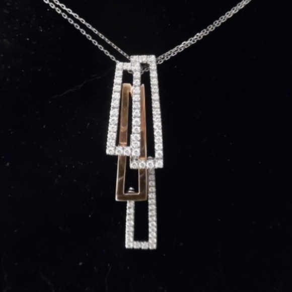 Chimento Jewelry - Chimento 18K  Diamond Chain Rectangles necklace
